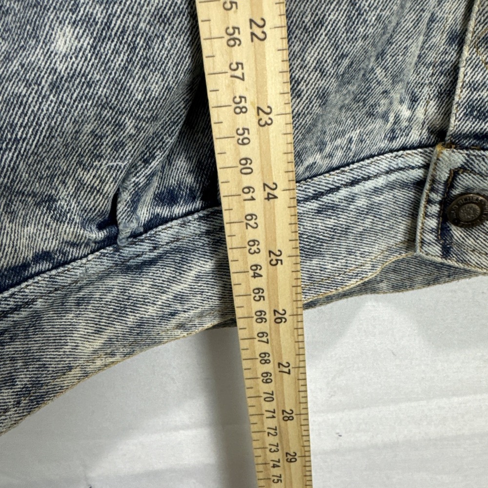 VTG RARE  40s Wild Blues Denim Design  Lined Jacket  Distressed Rivets Acid Wash - Picture 8 of 14